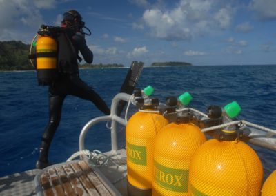 Mise à l'eau - Plongée au Nitrox en Polynésie avec TOPDIVE